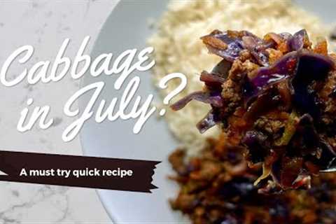 Tasty and easy Cabbage and ground beef stir fry