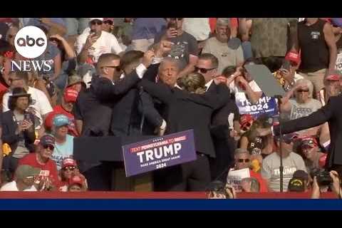 LIVE: Trump rushed off stage by Secret Service as possible shots heard at rally