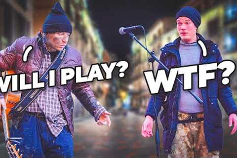 A GUITARIST PRETENDED to be HOMELESS and pranked STREET MUSICIANS part1