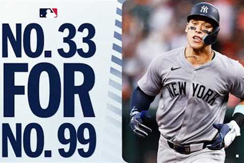 NO. 33 FOR NO. 99! Aaron Judge DEMOLISHES this baseball!