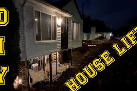 DIY house lift - foundation repair / basement wall rebuild