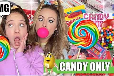 NO BUDGET 🍭CANDY ONLY🍭 SHOPPING CHALLENGE! 🤑