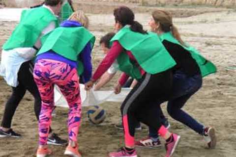Team building and motivation beach games