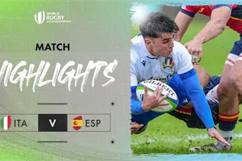 Italy record STRONG win | Italy v Spain | World Rugby U20 Championship 2024 | 9th Place Semi-Final