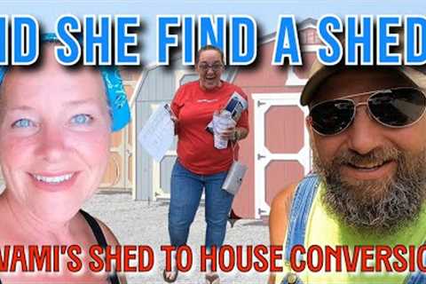 AUNT SWAMI'S SHED TO HOUSE CONVERSION tiny house homesteading cabin build DIY HOW TO tractor cabin