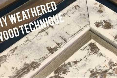 Easy distressed paint technique- Faux Weathered barnwood Tutorial