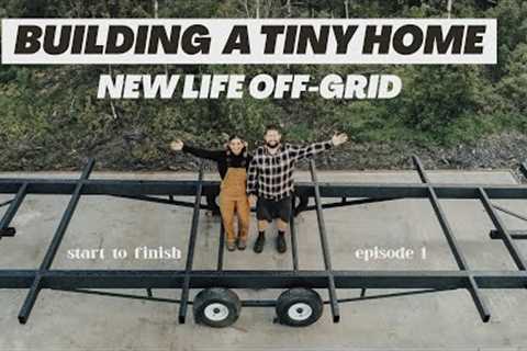 Starting our TINY HOUSE BUILD! Abandoned land to OFF-GRID homestead