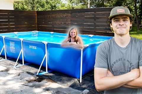 Turning a CHEAP Intex Pool into a Backyard Oasis