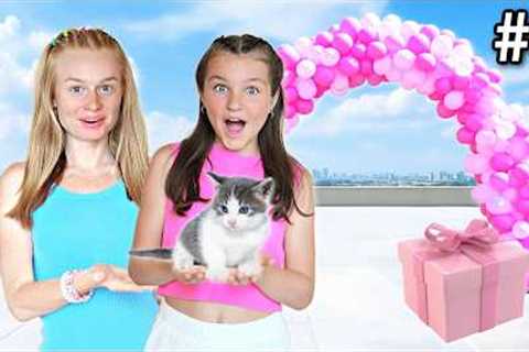 SURPRISING LITTLE SISTER WITH 6 GIFTS IN 24 HOURS FOR BIRTHDAY! | Family Fizz