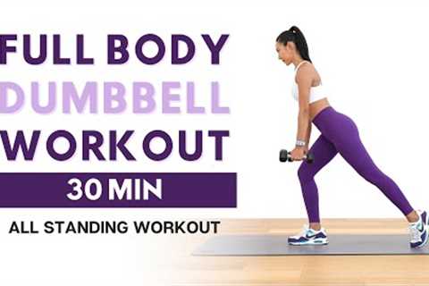 30 MIN FULL BODY DUMBBELL WORKOUT at Home - Toning &amp; Strength | No Repeats