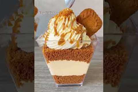 Lotus Biscoff and White Chocolate Mousse no bake Dessert Cups. Full recipe on the channel.