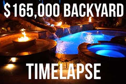 Incredible Pool Construction Time-lapse. Watch $165,000 Backyard Built In 7 Minutes.
