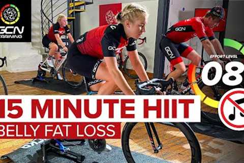 15 Min HIIT Cardio Indoor Cycling Workout Without Music 🔇 | Belly Fat Loss Exercise