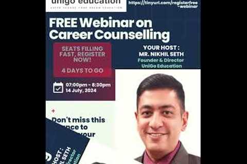 FREE Webinar on Career Counselling  #careercounselling #UniGoEducation #careertips #studentlife
