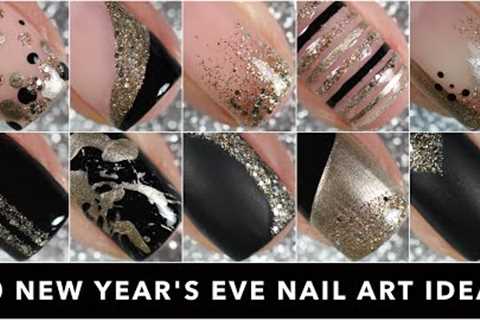 10 EASY New Year's Eve Nail Art Ideas || caramellogram
