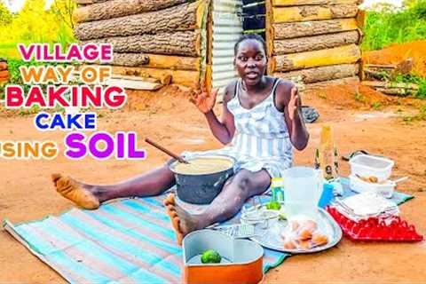 Baking my birthday cake in the village using sand// Village celebrations// Part 1