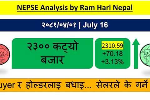 2081.04.01 | Nepse Daily Market Update | Stock Market Analysis by Ram Hari Nepal