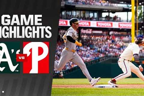 A's vs. Phillies Game Highlights (7/13/24) | MLB Highlights