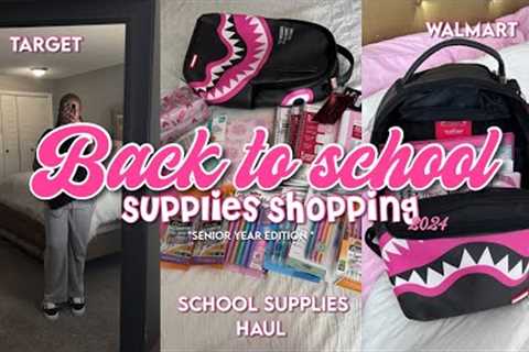 BACK TO SCHOOL SUPPLIES SHOPPING +HAUL|Target, Walmart,&amp; Sprayground Backpacks| Asia Paris