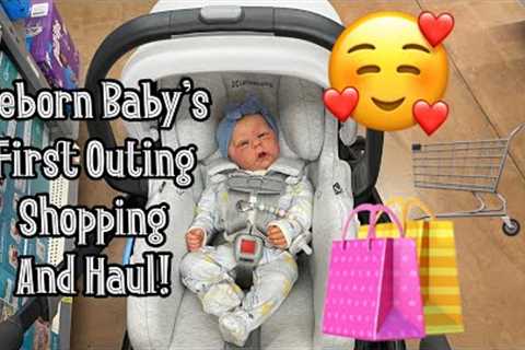 Reborn Baby's First Outing Shopping And Haul! Marshall's And Walmart