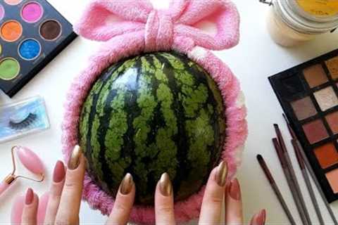 ASMR Makeup on Watermelon🍉 (No talking)