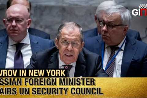 Russian foreign minister Sergei Lavrov chairs UN Security Council debate