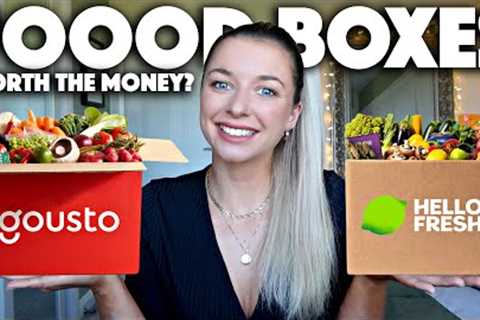 UNBOXING + TRYING FOOD SUBSCRIPTION BOXES 2021 / Hello Fresh Vs Gousto!