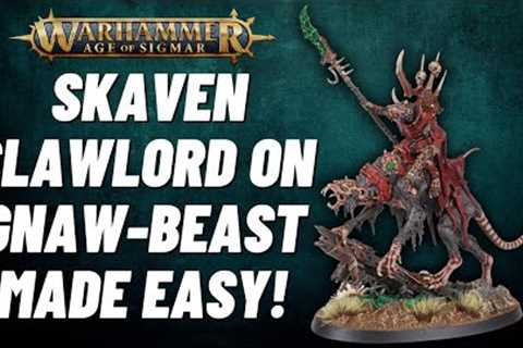 How to Paint The Skaven Clawlord on Gnaw-beast from Skaventide! Easy and Fast scheme!