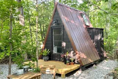 We Built an A-Frame Cabin: START to FINISH