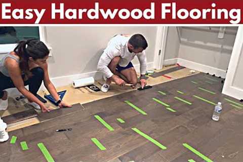 Beginner Hardwood Flooring Installation, EASY Floating Floor Method | Builds by Maz