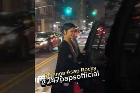 Rihanna all smiles with Asap Rocky partying in nyc #rihanna #asaprocky #tbt