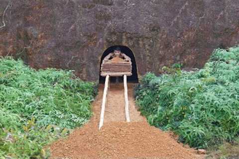 Build a shelter 40 feet underground. There is a Warm Bed System and a Fireplace, survival skills
