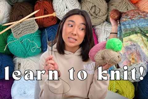 knitting basics for beginners | learn how to knit in one day 🧶
