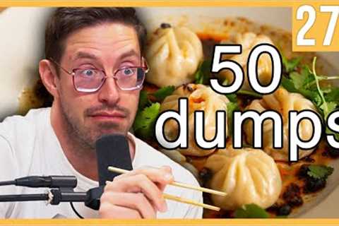 50 Dumpling Challenge (stay humble) - The Try Pod Ep. 270