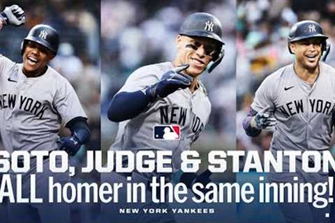 Soto, Judge, and Stanton ALL GO YARD in a wild inning for the Yankees!