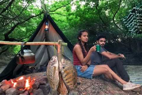 2-DAY Wild Survival Camping | Catch &amp; Cook, Fishing, Bushcraft Skills, Outdoor Cooking, ..