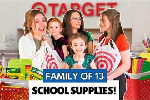 BACK TO SCHOOL SUPPLIES SHOPPING WITH 8 KIDS TARGET 2024