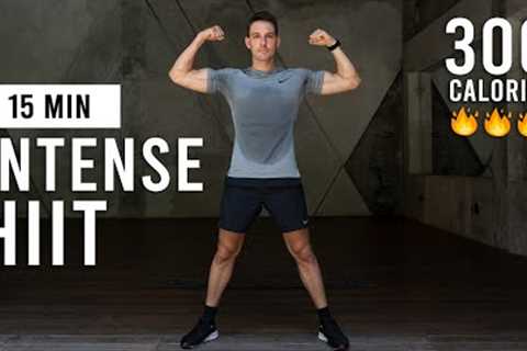 15 Min Intense HIIT Workout For Fat Burn &amp; Cardio (No Equipment, No Repeats)