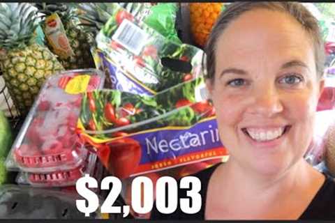 $2,003 GROCERY HAUL for 12 people - one month!