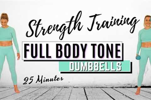 🔥DUMBBELL STRENGTH TRAINING🔥FULL BODY WORKOUT for TONED MUSCLES🔥QUICK DUMBBELL WORKOUT🔥
