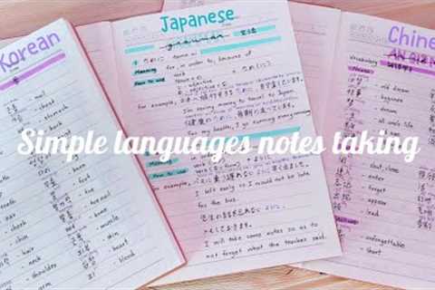 Simple tips for taking language notes - How to take language notes(Korean/Chinese/Japanese)