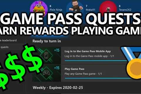 Xbox Game Pass Quests - Earn Money Playing Games (using Microsoft Rewards)