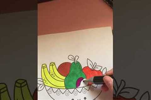 Fruit basket #fruit #fruitbasket #colorpage #coloringpages #coloring #hobbies #hobbies #fypageシ #fy