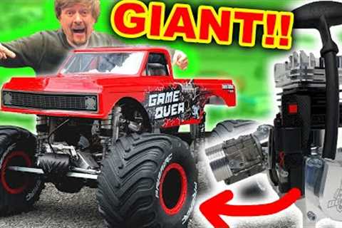 Worlds Biggest RC Car gets GIANT Engine (5x power)