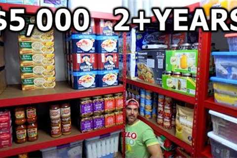 $5,000 Food Storage 2 Years Supply PREPPERS PANTRY Survivalist Drinking Water Freeze Dried Ready EAT