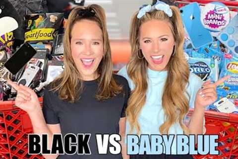 BLACK 🖤🎬 VS BABY BLUE ❄️🍼 TARGET SHOPPING CHALLENGE