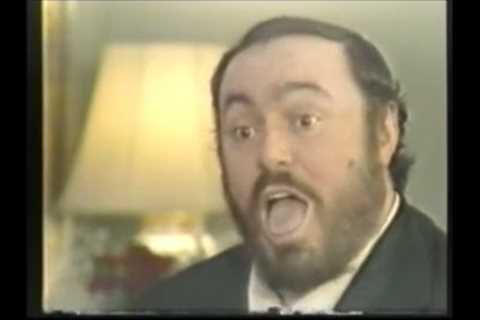 Pavarotti gives a singing lesson