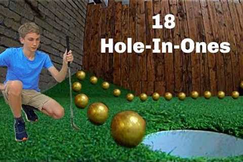 Scoring 18 HOLE-IN-ONES *Mini Golf Trick Shots* | That's Amazing