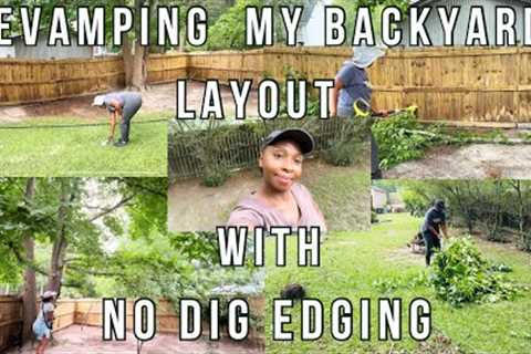 Revamping My Backyard Layout With NO DIG Edging|Summer Landscaping
