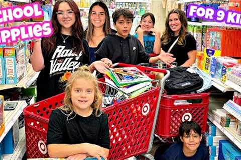 School Supplies for 9 kids! | Back to School 2024